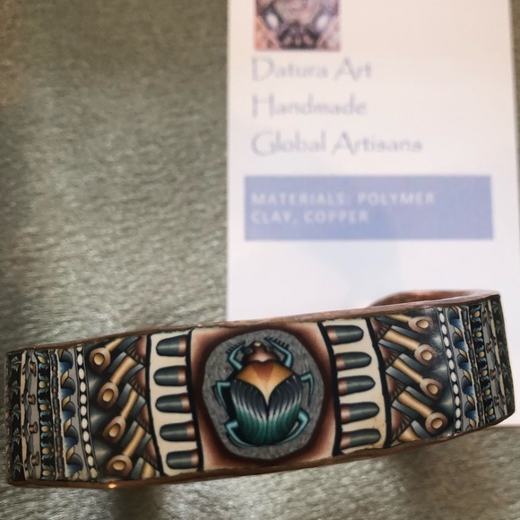 Scarab Copper Cuff - Picture 4 of 8